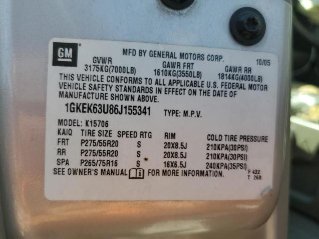 Photo 10 from auction – 2006 GMC YUKON DENA with VIN 1GKEK63U86J155341