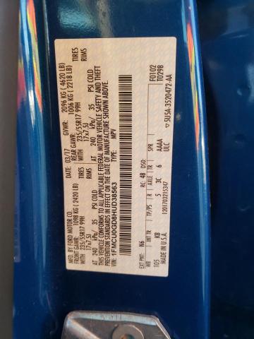 Photo 10 from auction – 2017 FORD ESCAPE SE with VIN 1FMCU0GD8HUD38563