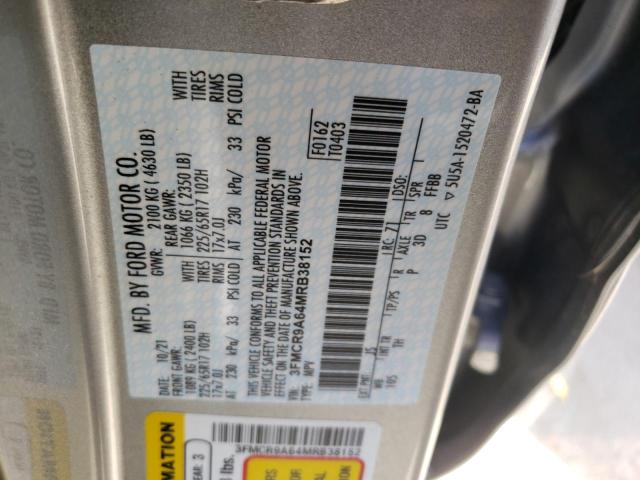 Photo 10 from auction – 2021 FORD BRONCO SPO with VIN 3FMCR9A64MRB38152
