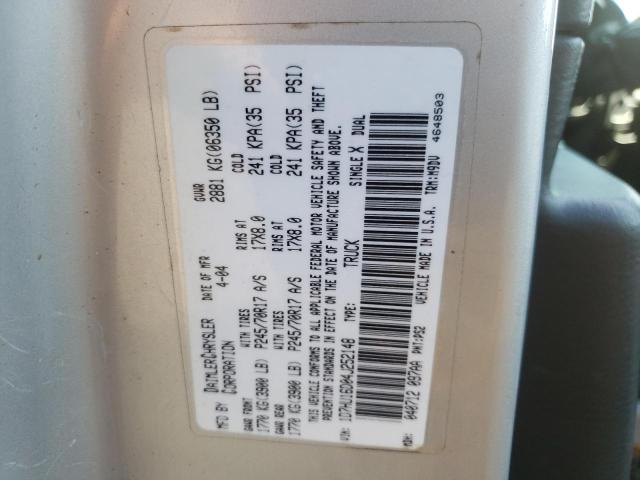 Photo 10 from auction – 2004 DODGE RAM 1500 S with VIN 1D7HU16D04J252148