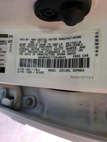 Photo 10 from auction – 2007 TOYOTA COROLLA CE with VIN 1NXBR30E77Z818643