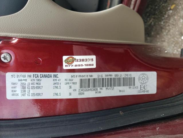 Photo 10 from auction – 2017 DODGE GRAND CARA with VIN 2C4RDGBG0HR630696