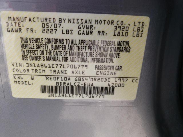 Photo 10 from auction – 2007 NISSAN SENTRA 2.0 with VIN 3N1AB61E77L706779