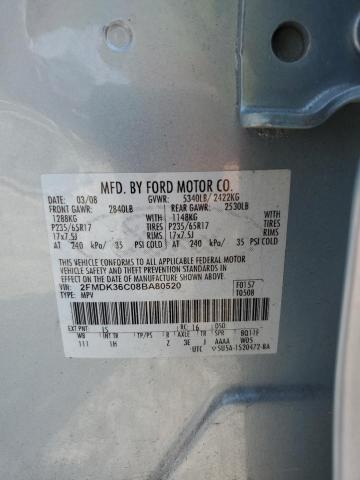 Photo 10 from auction – 2008 FORD EDGE SE with VIN 2FMDK36C08BA80520