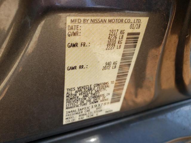 Photo 10 from auction – 2018 NISSAN ALTIMA 2.5 with VIN 1N4AL3AP3JC193789