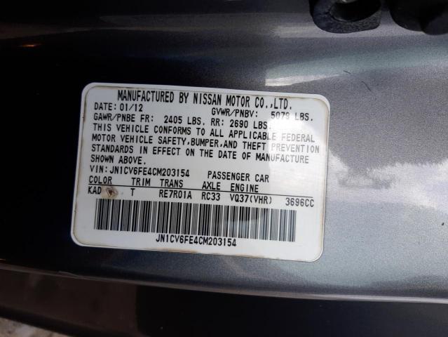 Photo 10 from auction – 2012 INFINITI G37 BASE with VIN JN1CV6FE4CM203154