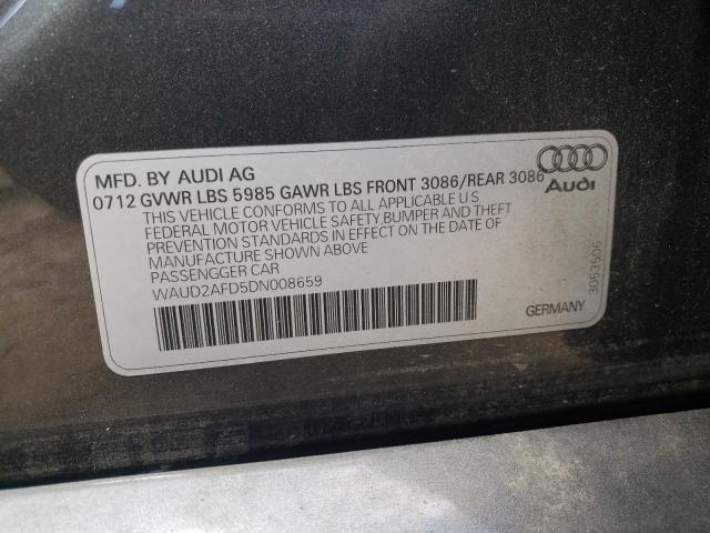 Photo 10 from auction – 2013 AUDI S8 QUATTRO with VIN WAUD2AFD5DN008659