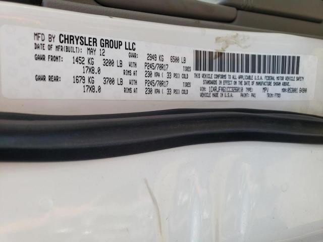 Photo 10 from auction – 2012 JEEP GRAND CHER with VIN 1C4RJFAG1CC326010