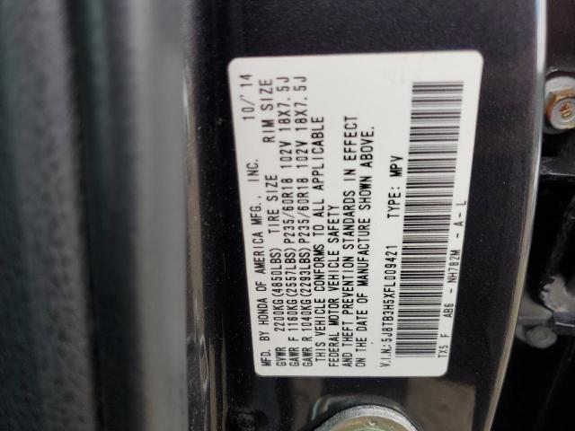Photo 10 from auction – 2015 ACURA RDX TECHNO with VIN 5J8TB3H5XFL009421