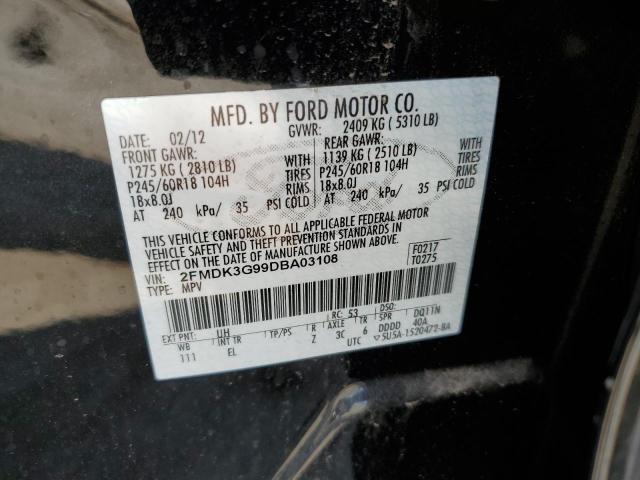 Photo 10 from auction – 2013 FORD EDGE SE with VIN 2FMDK3G99DBA03108
