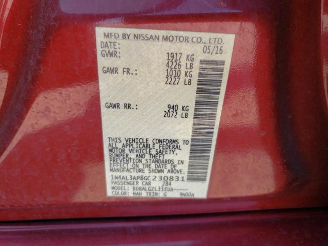 Photo 10 from auction – 2016 NISSAN ALTIMA 2.5 with VIN 1N4AL3AP8GC230831