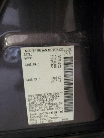 Photo 10 from auction – 2013 NISSAN ALTIMA 2.5 with VIN 1N4AL3AP7DN468606