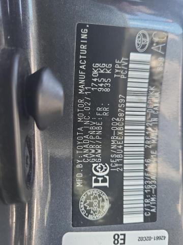 Photo 10 from auction – 2011 TOYOTA COROLLA BA with VIN 2T1BU4EEXBC587597
