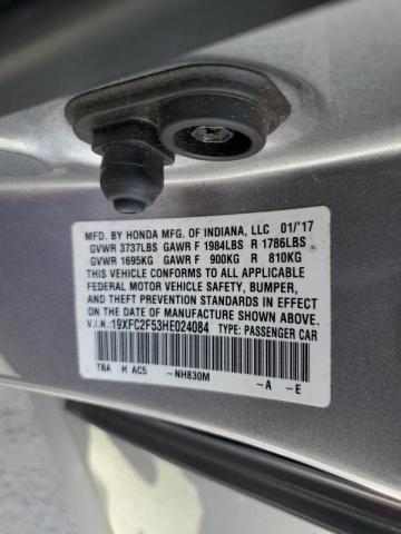 Foto 10 de la subasta – 2017 HONDA CIVIC LX con VIN 19XFC2F53HE024084