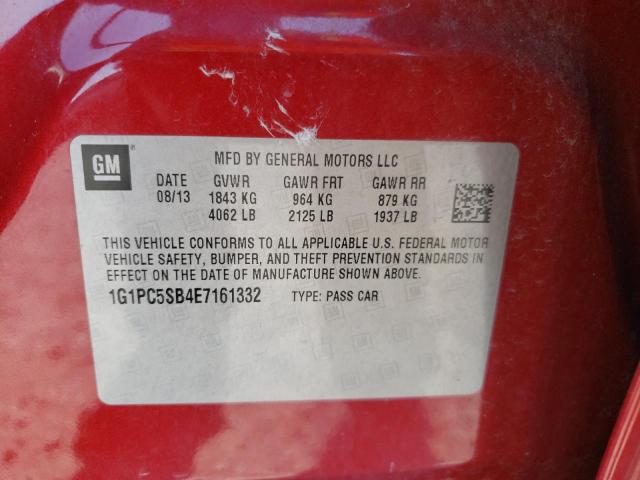 Photo 10 from auction – 2014 CHEVROLET CRUZE LT with VIN 1G1PC5SB4E7161332