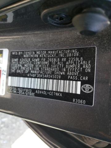 Photo 10 from auction – 2010 TOYOTA CAMRY BASE with VIN 4T4BF3EK5AR045028