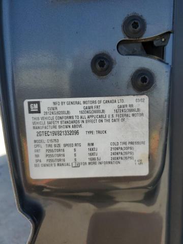Photo 10 from auction – 2002 GMC NEW SIERRA with VIN 2GTEC19V821332096