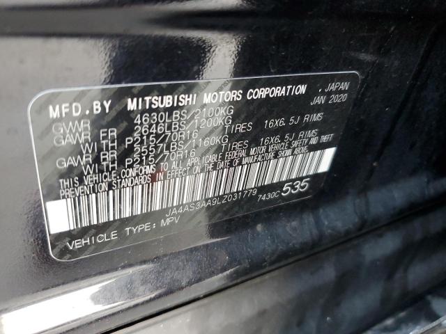 Photo 10 from auction – 2020 MITSUBISHI ECLIPSE CR with VIN JA4AS3AA9LZ031779