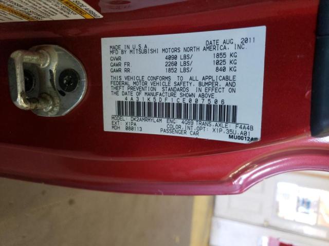 Photo 10 from auction – 2012 MITSUBISHI ECLIPSE GS with VIN 4A31K5DF1CE007506