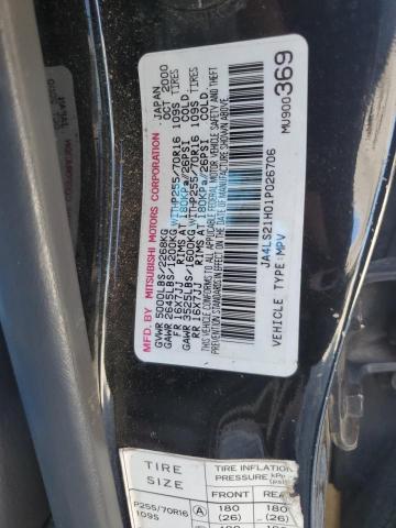 Photo 10 from auction – 2001 MITSUBISHI MONTERO SP with VIN JA4LS21H01P026706