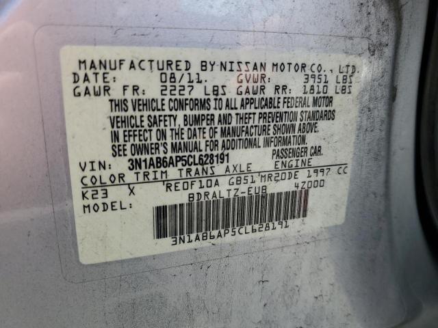 Photo 10 from auction – 2012 NISSAN SENTRA 2.0 with VIN 3N1AB6AP5CL628191