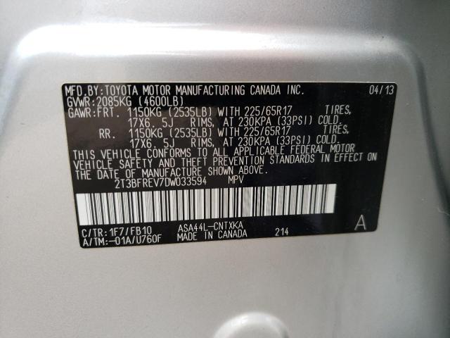 Foto 10 de la subasta – 2013 TOYOTA RAV4 LE con VIN 2T3BFREV7DW033594