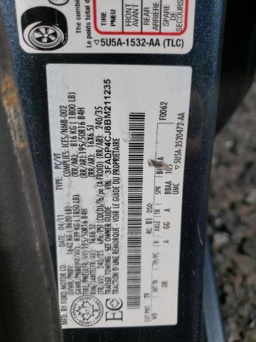 Photo 10 from auction – 2011 FORD FIESTA SEL with VIN 3FADP4CJ8BM211235