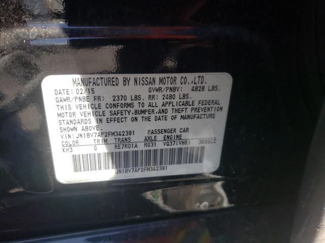 Photo 10 from auction – 2015 INFINITI Q50 BASE with VIN JN1BV7AP2FM342391