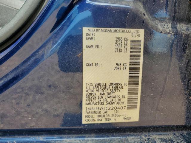 Photo 10 from auction – 2020 NISSAN ALTIMA S with VIN 1N4BL4BV9LC220407
