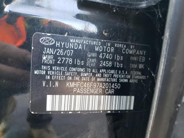 Photo 10 from auction – 2007 HYUNDAI AZERA SE with VIN KMHFC46F97A201450