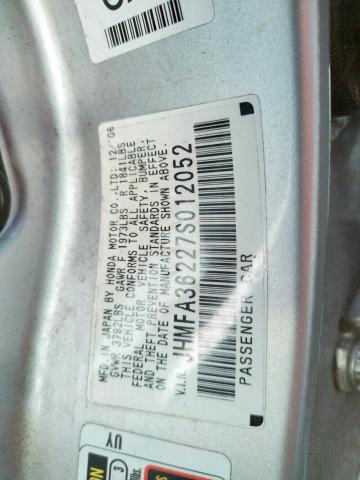 Photo 10 from auction – 2007 HONDA CIVIC HYBR with VIN JHMFA36227S012052