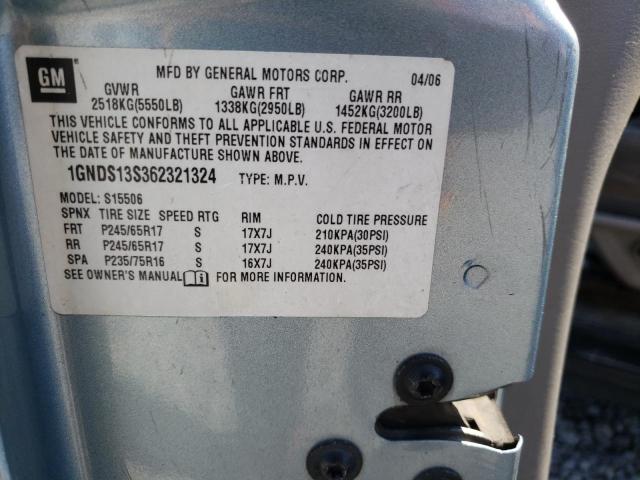 Photo 10 from auction – 2006 CHEVROLET TRAILBLAZE with VIN 1GNDS13S362321324