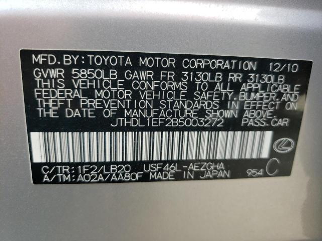 Photo 10 from auction – 2011 LEXUS LS 460L with VIN JTHDL1EF2B5003272