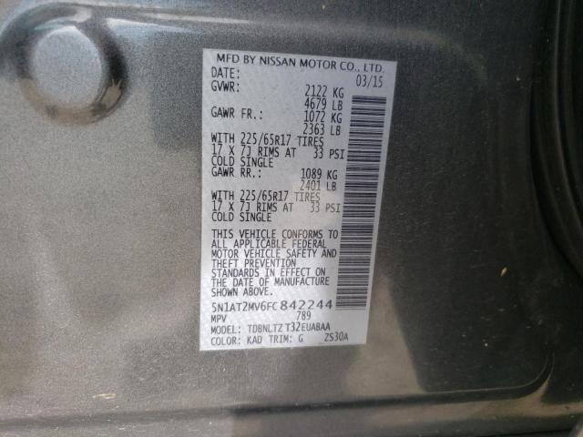 Photo 10 from auction – 2015 NISSAN ROGUE S with VIN 5N1AT2MV6FC842244