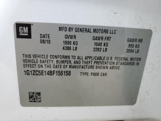 Photo 10 from auction – 2011 CHEVROLET MALIBU 1LT with VIN 1G1ZC5E14BF156158