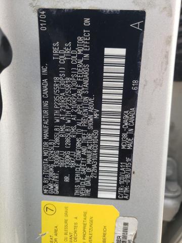 Photo 10 from auction – 2004 LEXUS RX 330 with VIN 2T2HA31UX4C010450