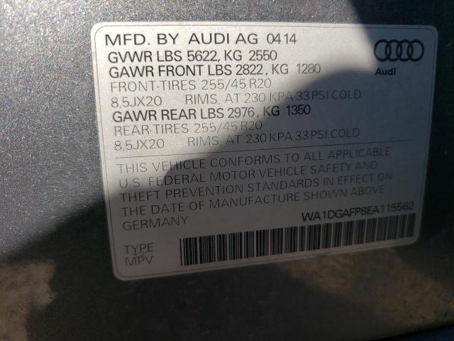 Photo 10 from auction – 2014 AUDI Q5 PREMIUM with VIN WA1DGAFP8EA115562