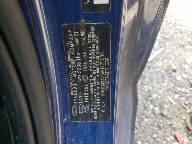 Photo 10 from auction – 2010 HYUNDAI ACCENT BLU with VIN KMHCM3AC8AU173086
