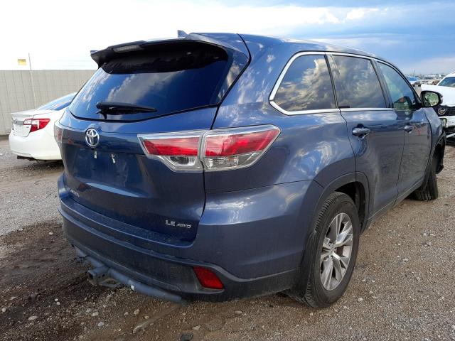 Photo 4 from auction – 2014 TOYOTA HIGHLANDER with VIN 5TDBKRFHXES068394
