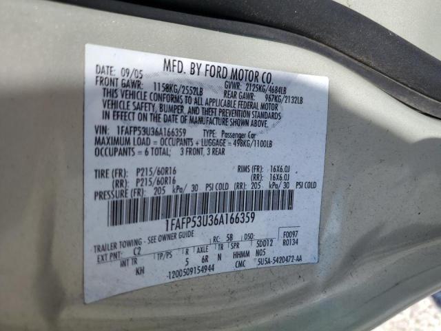 Photo 10 from auction – 2006 FORD TAURUS SE with VIN 1FAFP53U36A166359