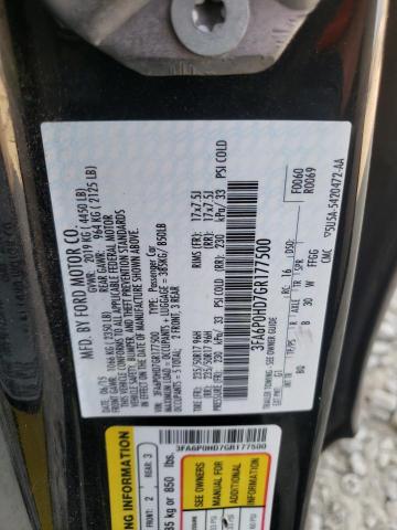 Photo 10 from auction – 2016 FORD FUSION SE with VIN 3FA6P0HD7GR177500