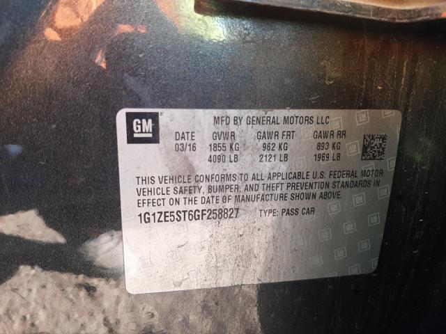 Photo 10 from auction – 2016 CHEVROLET MALIBU LT with VIN 1G1ZE5ST6GF258827