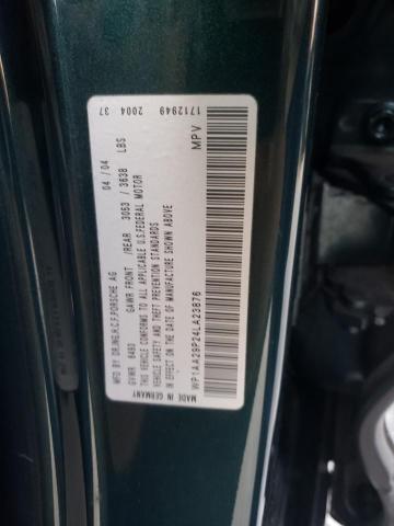 Photo 10 from auction – 2004 PORSCHE CAYENNE with VIN WP1AA29P24LA23876