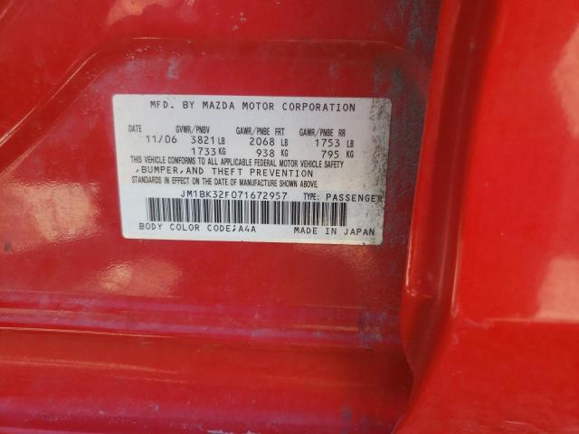 Photo 10 from auction – 2007 MAZDA 3 S with VIN JM1BK32F071672957