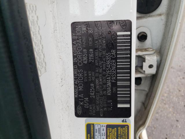 Photo 10 from auction – 2014 KIA OPTIMA LX with VIN KNAGM4A72E5486355