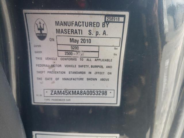 Photo 10 from auction – 2010 MASERATI GRANTURISM with VIN ZAM45KMA8A0053298