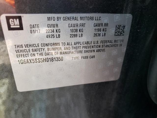 Photo 10 from auction – 2017 CADILLAC CTS with VIN 1G6AX5SS5H0181350