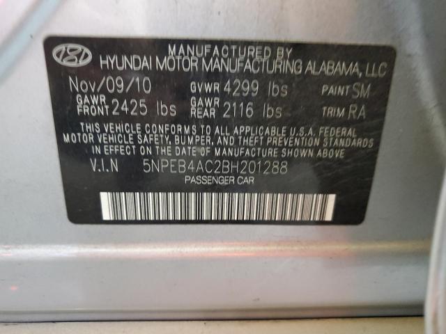 Photo 10 from auction – 2011 HYUNDAI SONATA GLS with VIN 5NPEB4AC2BH201288