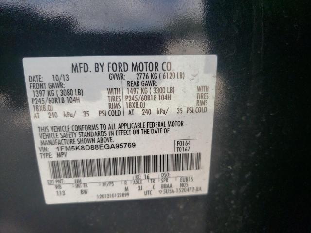 Zdjęcie 10 z aukcji – 2014 FORD EXPLORER X z VIN 1FM5K8D88EGA95769