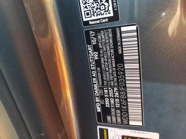Photo 10 from auction – 2018 MERCEDES-BENZ E 400 with VIN WDD1K6FB8JF035920